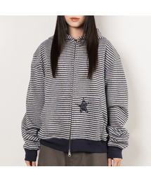 WEBHOUSE（ウェブハウス）の「ツイスタースター ポケットストライプ フードパーカー - グレー（パーカー）」