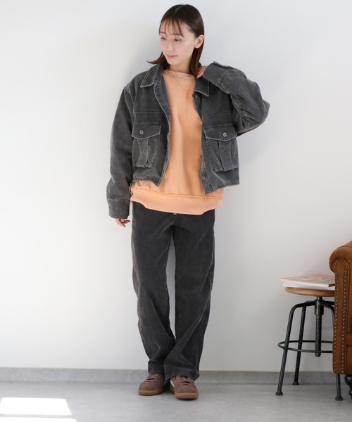 cepo（セポ）の「〈セットアップ対応〉11Ｗサルファー コーデュロイジャケット（ブルゾン・レディース・グレー/チャコール/ベージュ・M）」の20枚目の写真