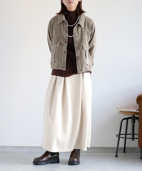 cepo（セポ）の「〈セットアップ対応〉11Ｗサルファー コーデュロイジャケット（ブルゾン・レディース・グレー/チャコール/ベージュ・M）」の10枚目の写真