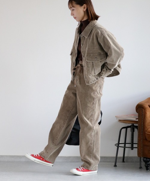 cepo（セポ）の「〈セットアップ対応〉11Ｗサルファー コーデュロイジャケット（ブルゾン・レディース・グレー/チャコール/ベージュ・M）」の8枚目の写真