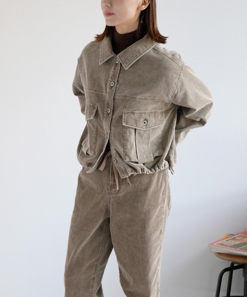 cepo（セポ）の「〈セットアップ対応〉11Ｗサルファー コーデュロイジャケット（ブルゾン・レディース・グレー/チャコール/ベージュ・M）」の14枚目の写真