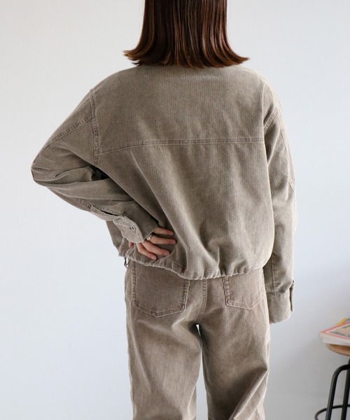 cepo（セポ）の「〈セットアップ対応〉11Ｗサルファー コーデュロイジャケット（ブルゾン・レディース・グレー/チャコール/ベージュ・M）」の16枚目の写真