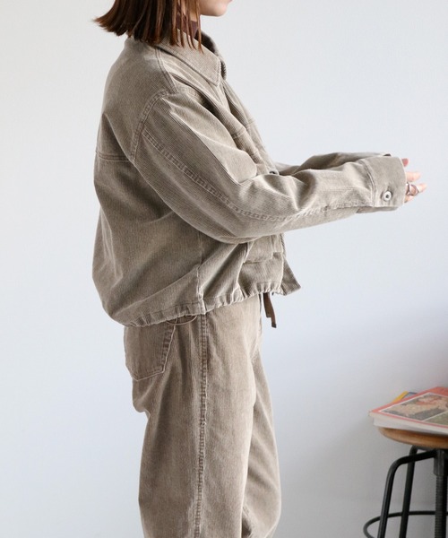 cepo（セポ）の「〈セットアップ対応〉11Ｗサルファー コーデュロイジャケット（ブルゾン・レディース・グレー/チャコール/ベージュ・M）」の18枚目の写真