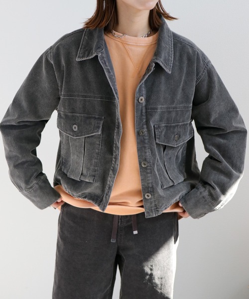 cepo（セポ）の「〈セットアップ対応〉11Ｗサルファー コーデュロイジャケット（ブルゾン・レディース・グレー/チャコール/ベージュ・M）」の5枚目の写真