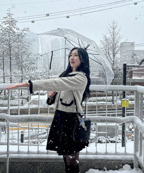 AVANDRESS(アバンドレス )の「Daphne Tweed Pleated Skirt BLACK(スカート・レディース・ブラック・MEDIUM/SMALL)」の2枚目の写真