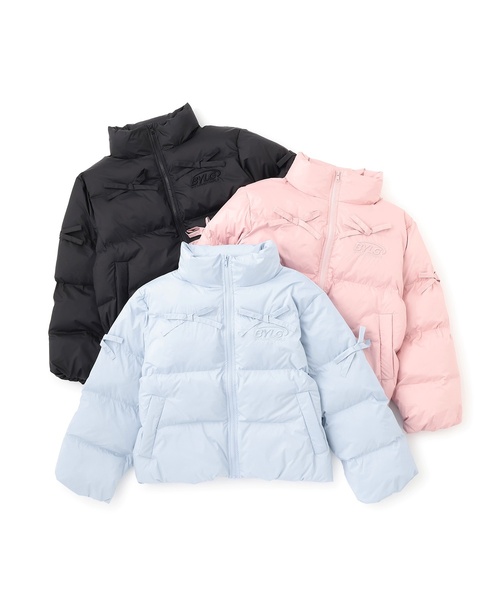 by LOVEiT(バイラビット)の「リボンタフタフェイクダウンJK(ダウンジャケット/コート・キッズ・ピンク/グレー/ブラック・160cm/150cm/120cm/140cm/130cm)」の9枚目の写真