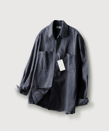 MOOD INSIDE（ムードインサイド）の「ツーポケットストーンピグメントウォッシングシャツ_Navy（シャツ/ブラウス）」