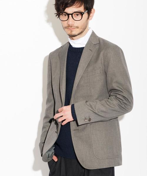 green label relaxing(グリーンレーベルリラクシング)の「KT T/C HOPSACK ブレザー◆(テーラードジャケット・メンズ・グレー/ネイビー/ロイヤルブルー・X-SMALL/X-LARGE/MEDIUM/LARGE/SMALL)」の1枚目の写真