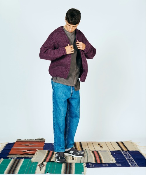 THRIFTY LOOK(スリフティールック)の「THRIFTY LOOK スリフティルック / HAND KNITTING CARDIGAN ペルー ハンドニット(カーディガン/ボレロ・メンズ・パープル/ブルー/ブラック/レッド/ホワイト・ONE SIZE)」の4枚目の写真