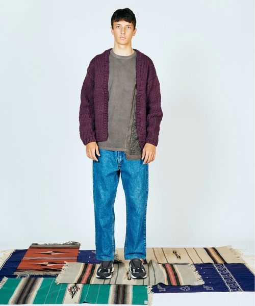 THRIFTY LOOK(スリフティールック)の「THRIFTY LOOK スリフティルック / HAND KNITTING CARDIGAN ペルー ハンドニット(カーディガン/ボレロ・メンズ・パープル/ブルー/ブラック/レッド/ホワイト・ONE SIZE)」の11枚目の写真
