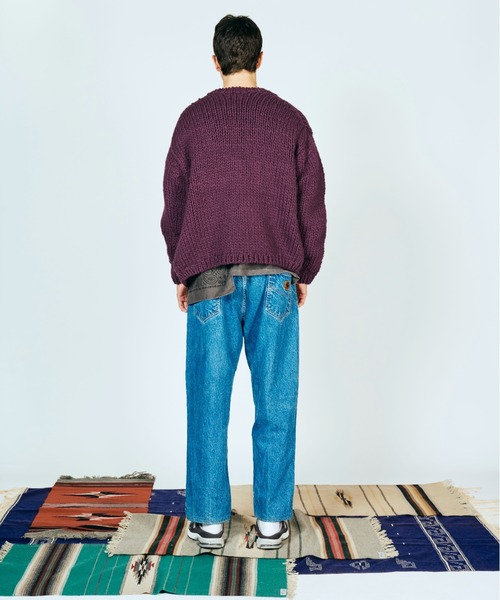 THRIFTY LOOK(スリフティールック)の「THRIFTY LOOK スリフティルック / HAND KNITTING CARDIGAN ペルー ハンドニット(カーディガン/ボレロ・メンズ・パープル/ブルー/ブラック/レッド/ホワイト・ONE SIZE)」の6枚目の写真