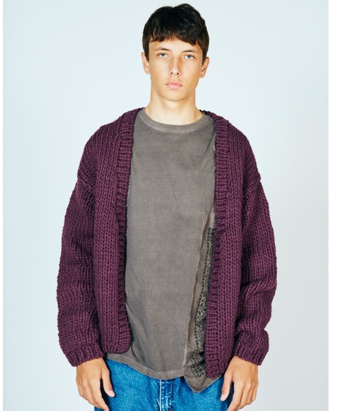 THRIFTY LOOK(スリフティールック)の「THRIFTY LOOK スリフティルック / HAND KNITTING CARDIGAN ペルー ハンドニット(カーディガン/ボレロ・メンズ・パープル/ブルー/ブラック/レッド/ホワイト・ONE SIZE)」の7枚目の写真