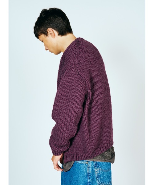 THRIFTY LOOK(スリフティールック)の「THRIFTY LOOK スリフティルック / HAND KNITTING CARDIGAN ペルー ハンドニット(カーディガン/ボレロ・メンズ・パープル/ブルー/ブラック/レッド/ホワイト・ONE SIZE)」の8枚目の写真