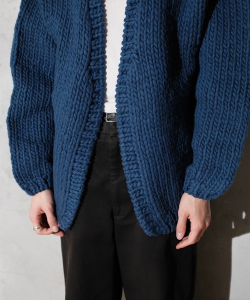 THRIFTY LOOK(スリフティールック)の「THRIFTY LOOK スリフティルック / HAND KNITTING CARDIGAN ペルー ハンドニット(カーディガン/ボレロ・メンズ・パープル/ブルー/ブラック/レッド/ホワイト・ONE SIZE)」の15枚目の写真