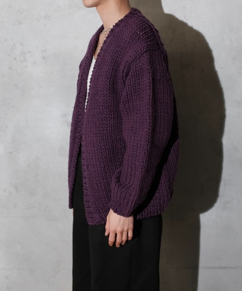 THRIFTY LOOK(スリフティールック)の「THRIFTY LOOK スリフティルック / HAND KNITTING CARDIGAN ペルー ハンドニット(カーディガン/ボレロ・メンズ・パープル/ブルー/ブラック/レッド/ホワイト・ONE SIZE)」の16枚目の写真