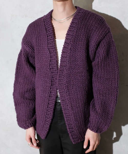 THRIFTY LOOK(スリフティールック)の「THRIFTY LOOK スリフティルック / HAND KNITTING CARDIGAN ペルー ハンドニット(カーディガン/ボレロ・メンズ・パープル/ブルー/ブラック/レッド/ホワイト・ONE SIZE)」の18枚目の写真