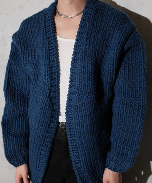 THRIFTY LOOK(スリフティールック)の「THRIFTY LOOK スリフティルック / HAND KNITTING CARDIGAN ペルー ハンドニット(カーディガン/ボレロ・メンズ・パープル/ブルー/ブラック/レッド/ホワイト・ONE SIZE)」の14枚目の写真