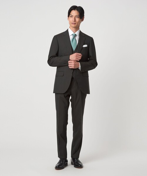 green label relaxing（グリーンレーベルリラクシング）の「コットン ブロード ワイドカラー ドレスシャツ -形態安定-（ビジネスシャツ・メンズ・ベージュ/ホワイト・43cm/42cm/41cm/40cm/39cm/38cm/37cm）」の5枚目の写真