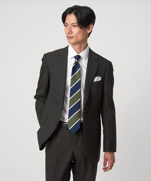 green label relaxing（グリーンレーベルリラクシング）の「コットン ブロード ワイドカラー ドレスシャツ -形態安定-（ビジネスシャツ・メンズ・ベージュ/ホワイト・43cm/42cm/41cm/40cm/39cm/38cm/37cm）」の6枚目の写真