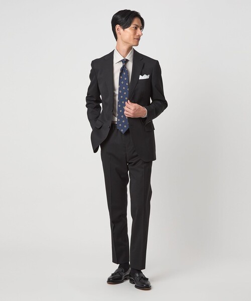 green label relaxing（グリーンレーベルリラクシング）の「コットン ブロード ワイドカラー ドレスシャツ -形態安定-（ビジネスシャツ・メンズ・ベージュ/ホワイト・43cm/42cm/41cm/40cm/39cm/38cm/37cm）」の9枚目の写真