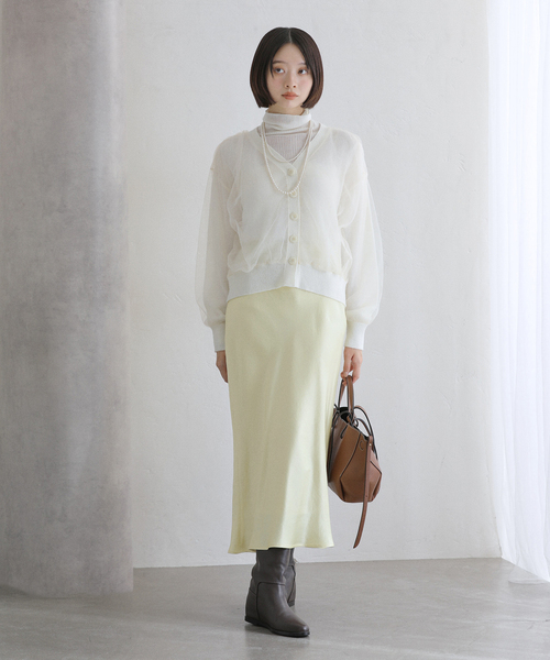 La TOTALITE(ラトータリテ)の「アルパカブレンドチュールカーディガン(カーディガン/ボレロ・レディース・チャコールグレー/ホワイト・FREE)」の19枚目の写真