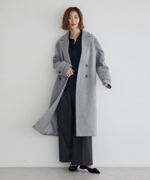 YECCA VECCA（イェッカヴェッカ）の「【尾崎紗代子×YECCA VECCA】ツイードストレートパンツ（その他パンツ・レディース・ブラウン/チャコールグレー・M/S）」の4枚目の写真