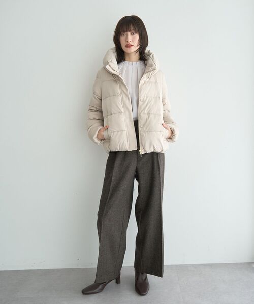 YECCA VECCA（イェッカヴェッカ）の「【尾崎紗代子×YECCA VECCA】ツイードストレートパンツ（その他パンツ・レディース・ブラウン/チャコールグレー・M/S）」の7枚目の写真