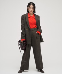 【尾崎紗代子×YECCA VECCA】ツイードストレートパンツ