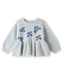 petit main | 【フワもちっと/リンク】お花パールニット＜セットアップ対応＞(ニット/セーター)