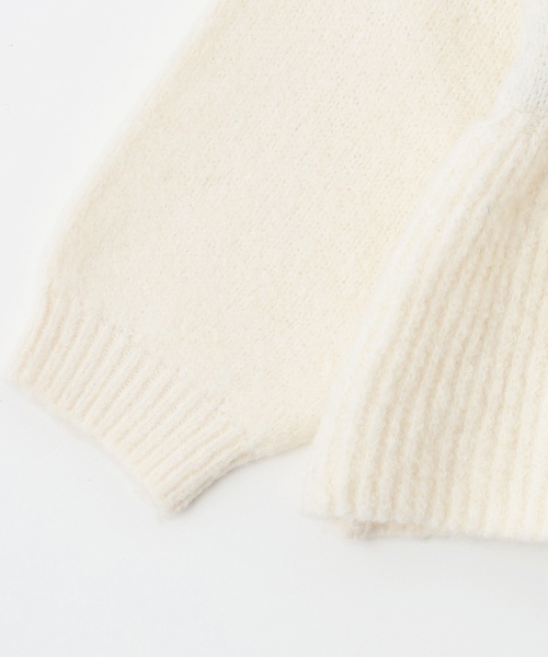 petit main（プティマイン）の「【フワもちっと/リンク】お花パールニット＜セットアップ対応＞（ニット/セーター・キッズ・トップグレー/アイボリー・L(120-130cm)/M(100-110cm)/S(80-90cm)）」の10枚目の写真