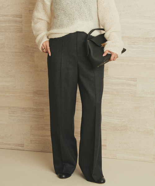 plage(プラージュ)の「Elegant Saxony パンツ(スラックス・レディース・カーキ/チャコールグレー・34/36/38)」の22枚目の写真