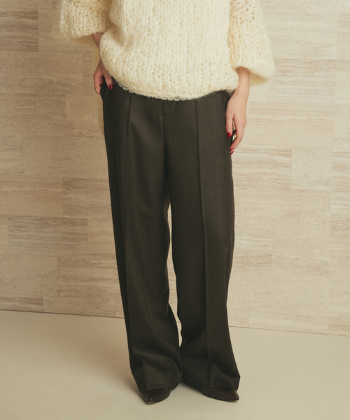 plage(プラージュ)の「Elegant Saxony パンツ(スラックス・レディース・カーキ/チャコールグレー・34/36/38)」の15枚目の写真