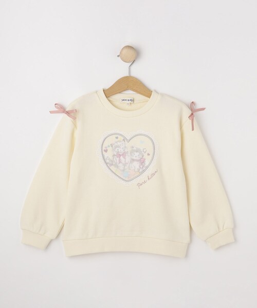 SHOO・LA・RUE（シューラルー）の「【100-150cm】オーガンジーモチーフスウェット（スウェット・キッズ・グリーン系/アイボリー/サックスブルー/パープル・15 /14/10/11/13/12）」の5枚目の写真