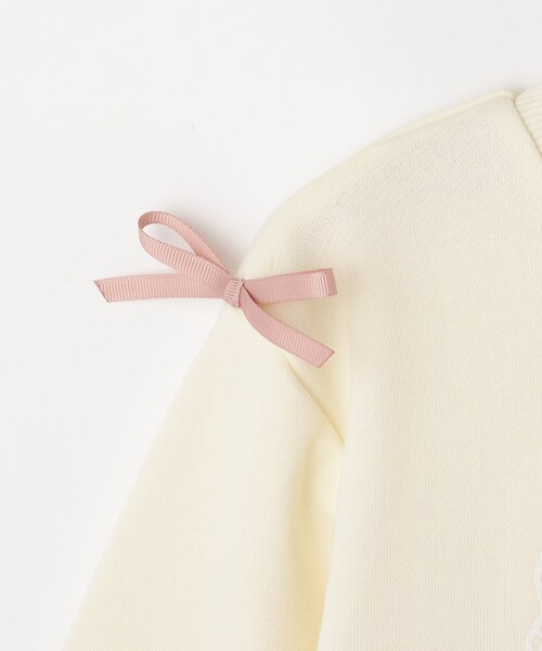 SHOO・LA・RUE（シューラルー）の「【100-150cm】オーガンジーモチーフスウェット（スウェット・キッズ・グリーン系/アイボリー/サックスブルー/パープル・15 /14/10/11/13/12）」の8枚目の写真