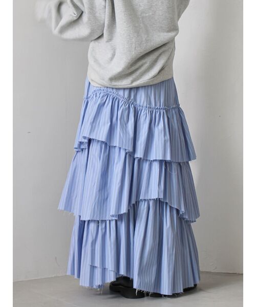 Ungrid（アングリッド）の「カットオフデザインラッフルスカート（スカート・レディース・その他1/オフホワイト/ブラック・FREE）」の11枚目の写真