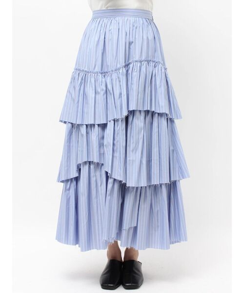 Ungrid（アングリッド）の「カットオフデザインラッフルスカート（スカート・レディース・その他1/オフホワイト/ブラック・FREE）」の17枚目の写真