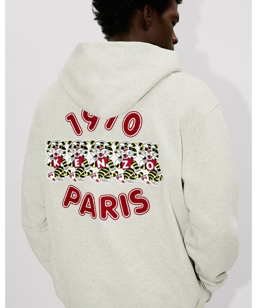 KENZO(ケンゾー)の「'KENZO Wild Tiger' エンブロイダリー フーディー イン コットン(パーカー・メンズ・グレー系その他・LARGE/MEDIUM/SMALL)」の2枚目の写真