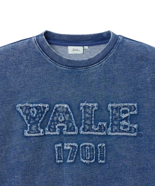 YALE(イェール)の「ウィメンズピグメントアプリケクロップスウェットシャツ_ネイビー(スウェット・レディース・その他・SMALL/MEDIUM)」の4枚目の写真