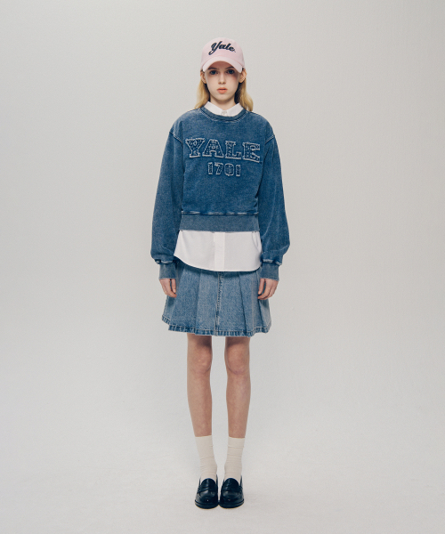 YALE(イェール)の「ウィメンズピグメントアプリケクロップスウェットシャツ_ネイビー(スウェット・レディース・その他・SMALL/MEDIUM)」の9枚目の写真