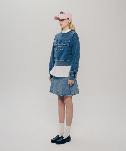 YALE(イェール)の「ウィメンズピグメントアプリケクロップスウェットシャツ_ネイビー(スウェット・レディース・その他・SMALL/MEDIUM)」の10枚目の写真