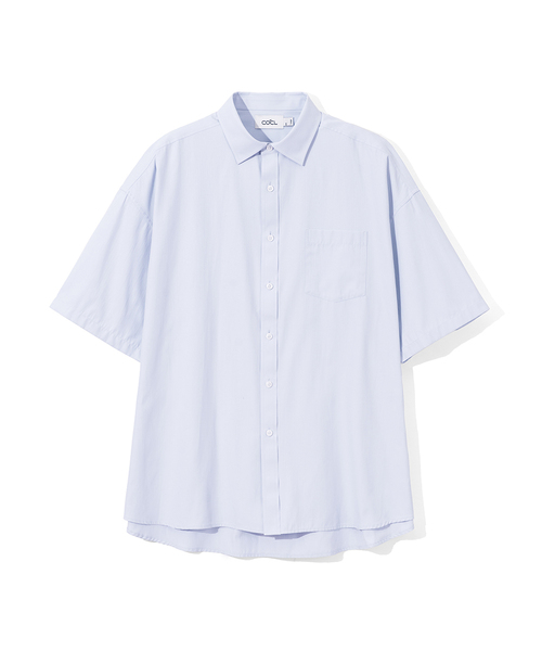 COSTUME O’CLOCK(コスチュームオクロック)の「クールヘリンボーンショートスリーブシャツ9COLOR COOSSH187(シャツ/ブラウス・レディース・ネイビー/ダークグレー/ラベンダー/オレンジ/イエロー/ホワイト/グレイッシュベージュ/ブラック/スカイブルー・LARGE/MEDIUM/SMALL)」の7枚目の写真