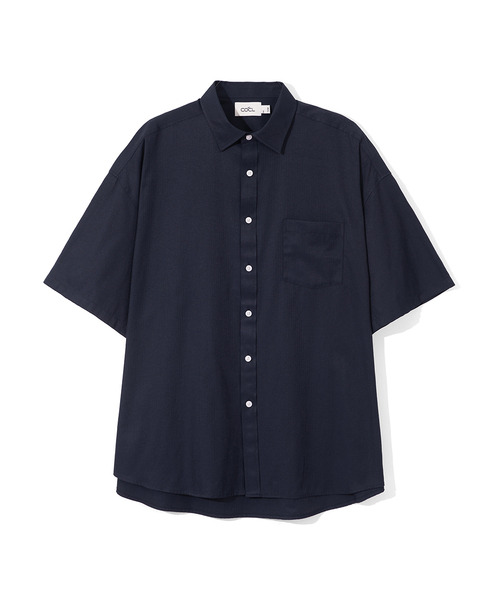 COSTUME O’CLOCK(コスチュームオクロック)の「クールヘリンボーンショートスリーブシャツ9COLOR COOSSH187(シャツ/ブラウス・レディース・ネイビー/ダークグレー/ラベンダー/オレンジ/イエロー/ホワイト/グレイッシュベージュ/ブラック/スカイブルー・LARGE/MEDIUM/SMALL)」の6枚目の写真