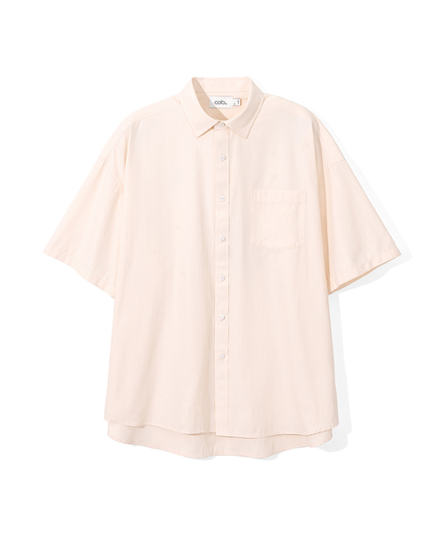 COSTUME O’CLOCK(コスチュームオクロック)の「クールヘリンボーンショートスリーブシャツ9COLOR COOSSH187(シャツ/ブラウス・レディース・ネイビー/ダークグレー/ラベンダー/オレンジ/イエロー/ホワイト/グレイッシュベージュ/ブラック/スカイブルー・LARGE/MEDIUM/SMALL)」の9枚目の写真