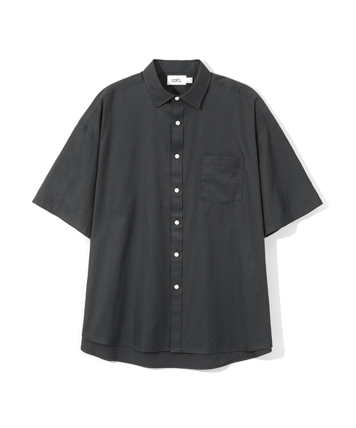 COSTUME O’CLOCK(コスチュームオクロック)の「クールヘリンボーンショートスリーブシャツ9COLOR COOSSH187(シャツ/ブラウス・レディース・ネイビー/ダークグレー/ラベンダー/オレンジ/イエロー/ホワイト/グレイッシュベージュ/ブラック/スカイブルー・LARGE/MEDIUM/SMALL)」の4枚目の写真