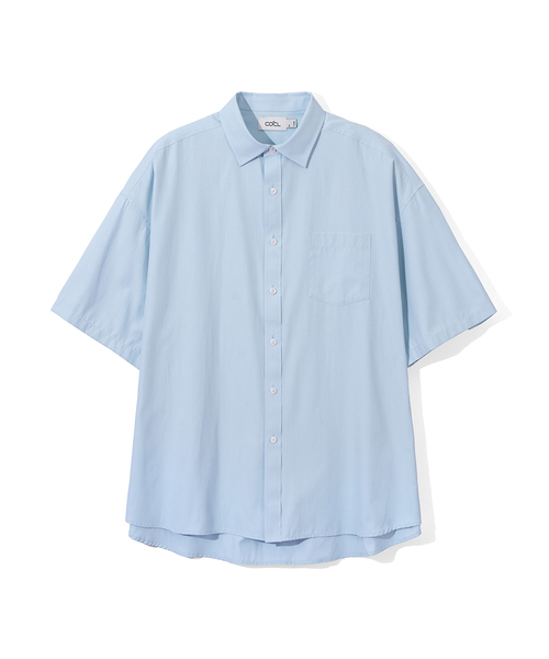 COSTUME O’CLOCK(コスチュームオクロック)の「クールヘリンボーンショートスリーブシャツ9COLOR COOSSH187(シャツ/ブラウス・レディース・ネイビー/ダークグレー/ラベンダー/オレンジ/イエロー/ホワイト/グレイッシュベージュ/ブラック/スカイブルー・LARGE/MEDIUM/SMALL)」の5枚目の写真