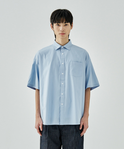 COSTUME O’CLOCK(コスチュームオクロック)の「クールヘリンボーンショートスリーブシャツ9COLOR COOSSH187(シャツ/ブラウス・レディース・ネイビー/ダークグレー/ラベンダー/オレンジ/イエロー/ホワイト/グレイッシュベージュ/ブラック/スカイブルー・LARGE/MEDIUM/SMALL)」の16枚目の写真