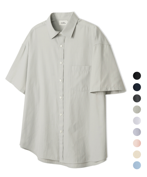 COSTUME O’CLOCK(コスチュームオクロック)の「クールヘリンボーンショートスリーブシャツ9COLOR COOSSH187(シャツ/ブラウス・レディース・ネイビー/ダークグレー/ラベンダー/オレンジ/イエロー/ホワイト/グレイッシュベージュ/ブラック/スカイブルー・LARGE/MEDIUM/SMALL)」の21枚目の写真