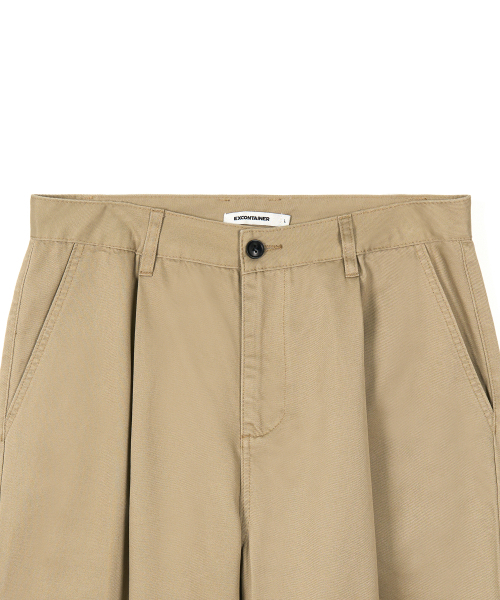 EXCONTAINER(エックスコンテナ)の「クラシックツーピンタックコットンチノパンツ(ベージュ)(その他パンツ・メンズ・その他・MEDIUM/LARGE/X-LARGE/SMALL)」の20枚目の写真