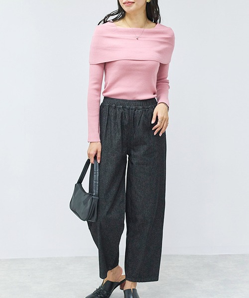 Fizz（フィズ）の「カーブデニムパンツ（デニムパンツ・レディース・ネイビー/ブルー/ブラック・L/M）」の7枚目の写真