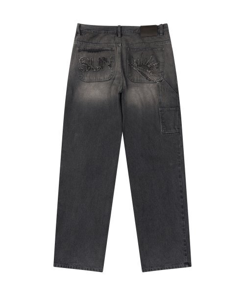 SUNDAY FRUIT MARKET（サンデーフルーツマーケット）の「SUN SYMBOL PATCH DENIM（デニムパンツ・メンズ・その他・MEDIUM/LARGE）」の2枚目の写真